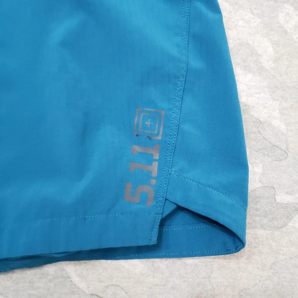 5.11 Tactical Trunk Shorts Mens 31‎ Blue Drawstring Rip Stop